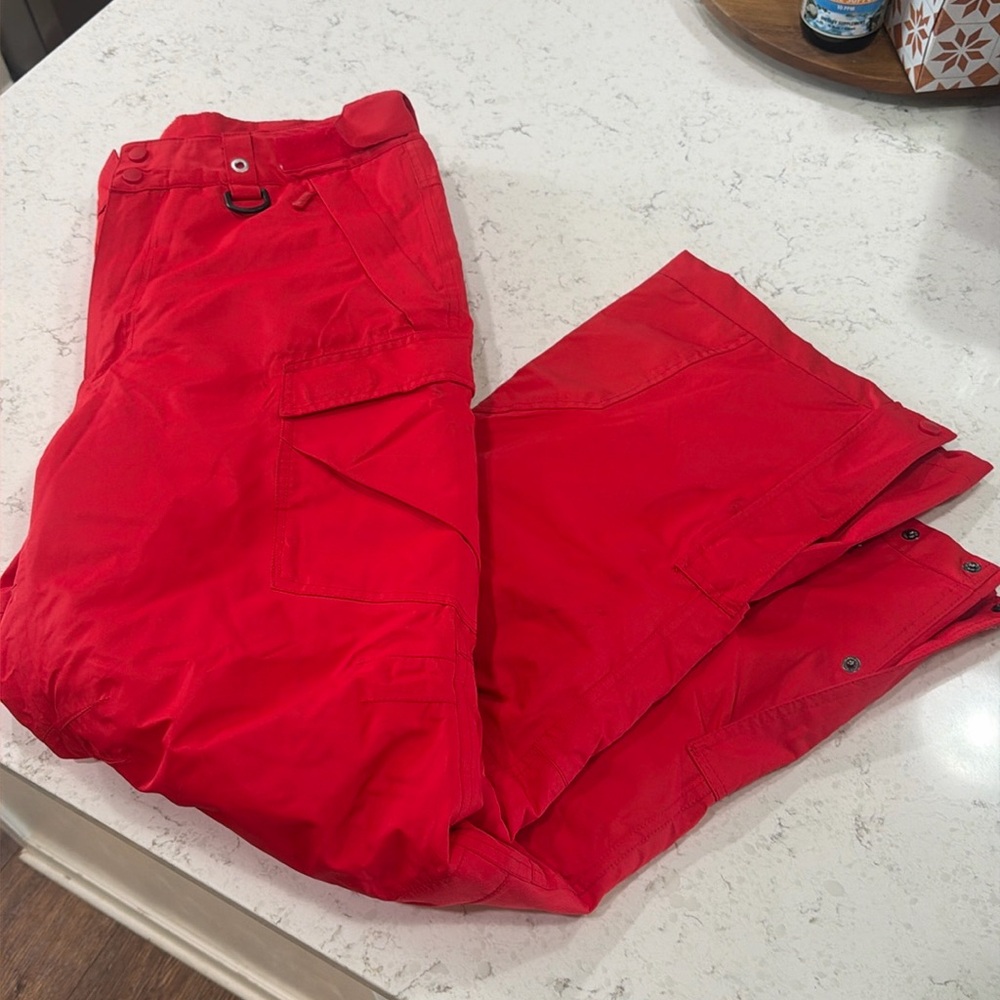 Red Mens snow pants